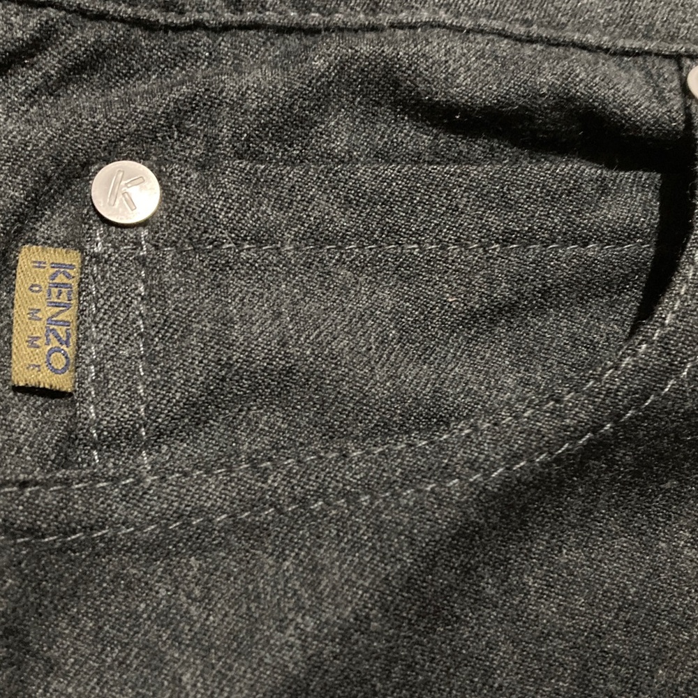 KENZO Men’s Straight Leg 100% Wool Jeans - Picture 5 of 14